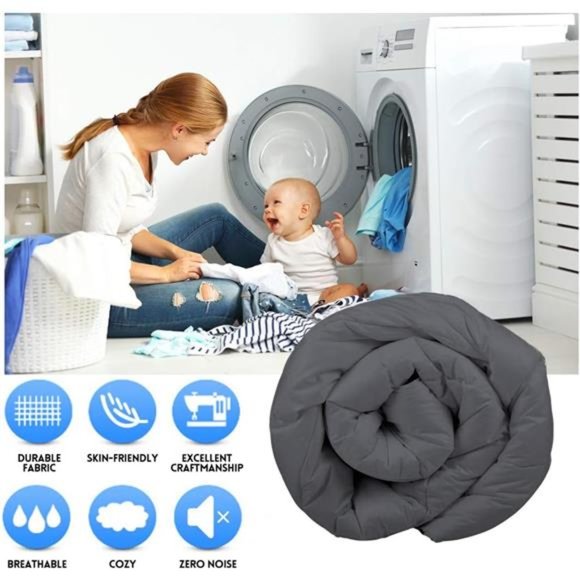 All Season King Size Soft Quilted Down Alternative Comforter Reversible Duvet - Picture 5 of 6